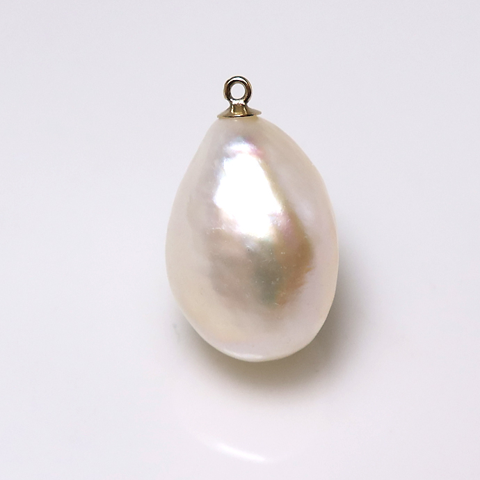 バロックパール ペンダントトップチャーム（淡水真珠）ドロップ 8～10mm 14kgf ゴールドフィルド（1個）