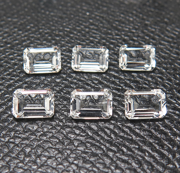 ホワイトトパーズ 天然石ルース レクタングルカット オクタゴン 【5×3mm】ファセットカット（25個）