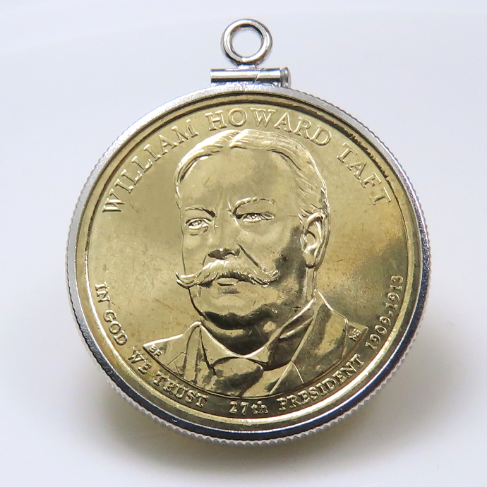 アメリカ大統領1ドル貨 ウィリアム・タフト William Howard Taft 第27代・コインペンダント・バチカン付 SV925 シルバー