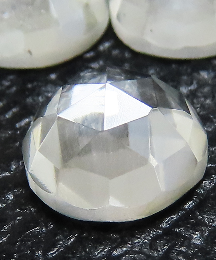 ホワイトトパーズ ルース 天然石 ローズカット ラウンド【10mm】10個