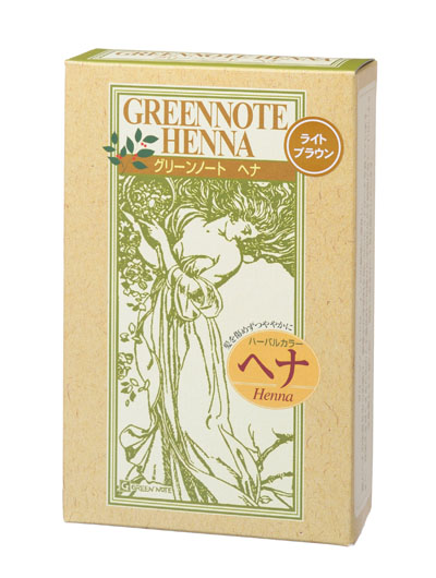 グリーンノート(GREENNOTE) ヘナ ハーバルカラー ライトブラウン【白髪染め・早く染まる・簡単・安全・天然100％・トリートメント】
