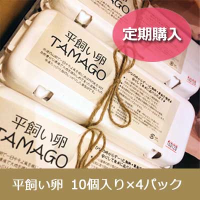 【定期】ナチュライ・サイクラ（Natulrigtcykla）平飼い卵　パック入り10個×4パックセット（40個）【たまご、ぱっく】