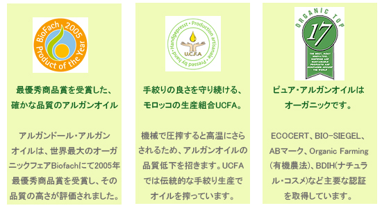 アルガンオイル 20ml <アルガンドール・コスメティック> モロッコの黄金と呼ばれる貴重なオイルだけでつくられた贅沢な一品。