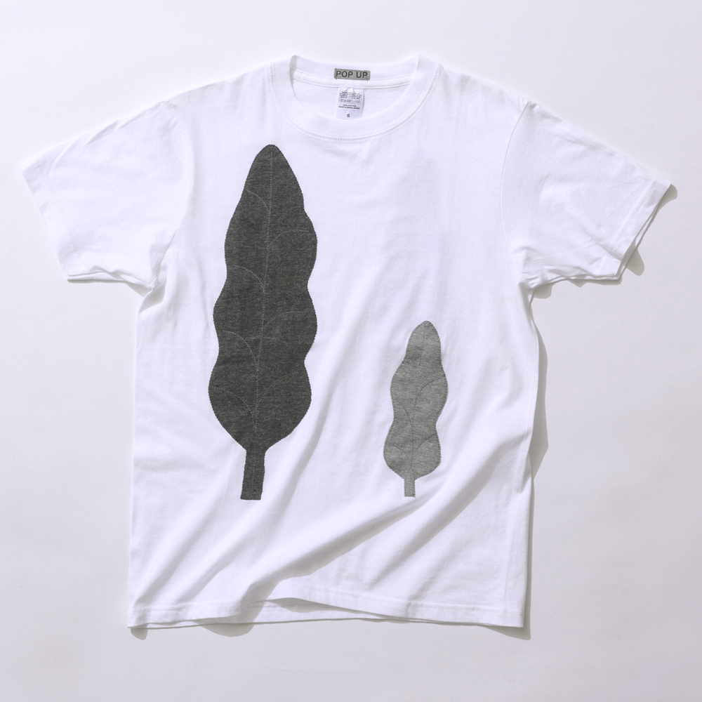 原明子 アートなTシャツ 【S】（ホワイト）｜［Pop-Up Studio（静岡県）] ポップ アップリケ モダンアート　