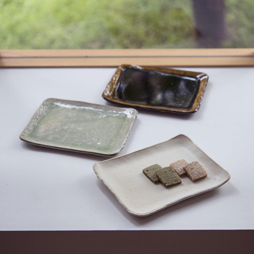 角皿 ・ 中 （プレート・長皿・平皿・焼き魚・生姜焼き）｜河内啓さん