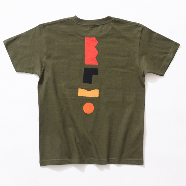 原明子 アートなTシャツ 【S】（カーキ）｜［Pop-Up Studio