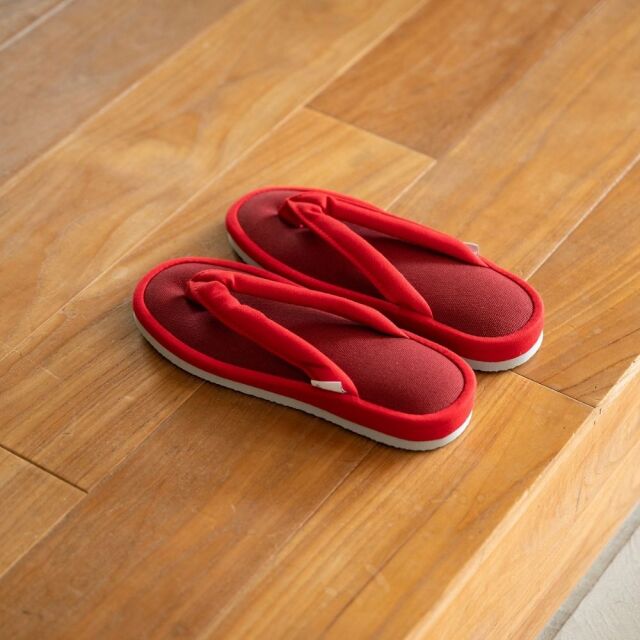 帆布草履＜Cardinal Red(カーディナルレッド)＞ [ABE HOME SHOES｜（群馬県）]