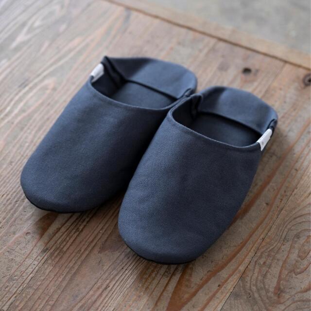 帆布のバブーシュ＜Slate Gray（スレートグレー）＞ [ABE HOME SHOES｜（群馬県）]