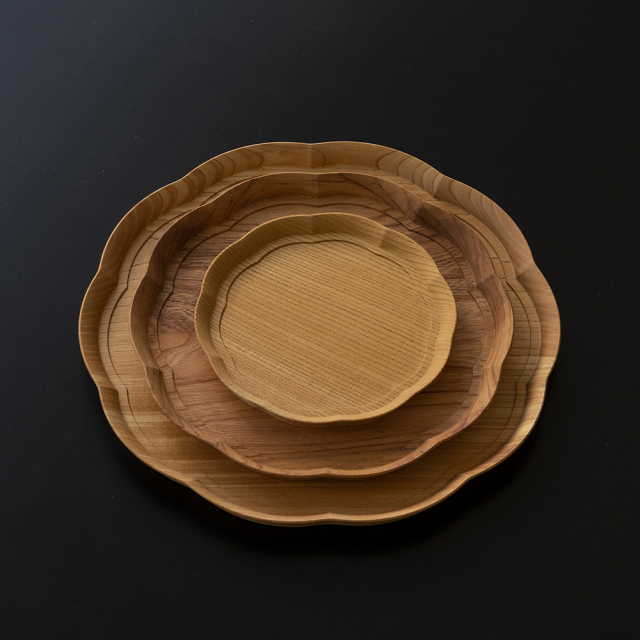 KITO｜ 輪花盆 （小／中／大）＜ケヤキ＞ 四十沢木材工芸（石川県輪島市）