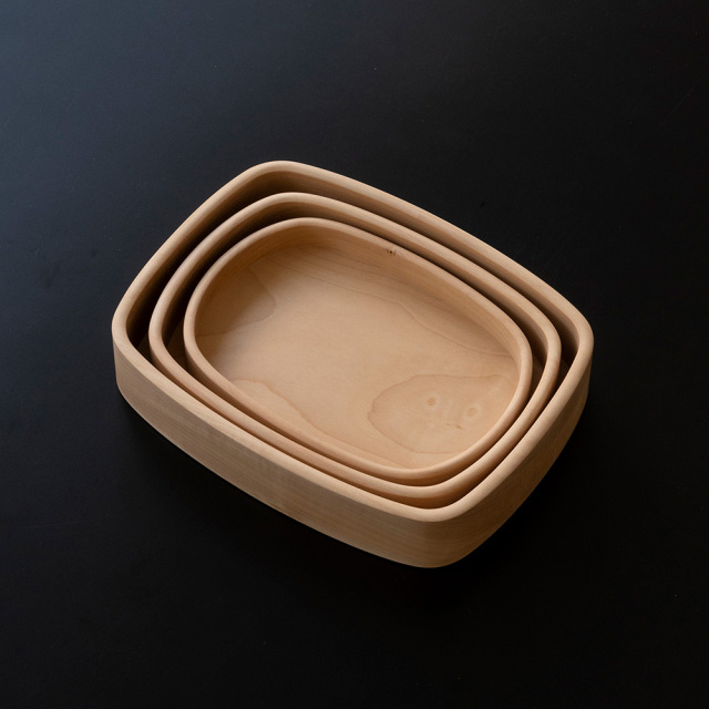 KITO｜ 帯ノコ盆 （小1／小2／小3） ＜トチ＞ 四十沢木材工芸（石川県輪島市）