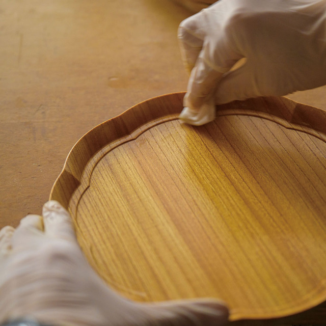 KITO｜匙面菓子皿 長角・四角 ＜ケヤキ＞ ｜ 四十沢木材工芸（石川県