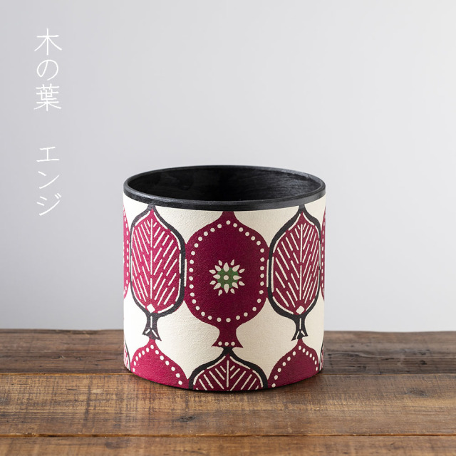 越中八尾 和紙小物入れ（型染め・手漉き和紙・スリッパ入れ・鉢カバー