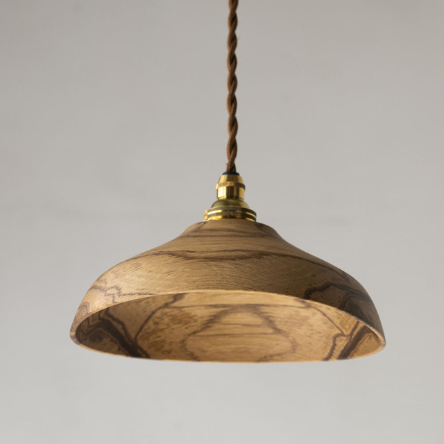 ♪座敷ランプ　ホヤ 、笠 なし 新作：生木挽きのランプシェード・小サイズ【桜（サクラ