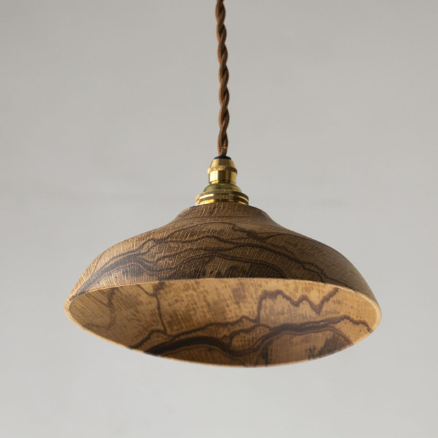生木挽きのランプシェード・小サイズ【樫（カシ）】｜木もの NAKAYA
