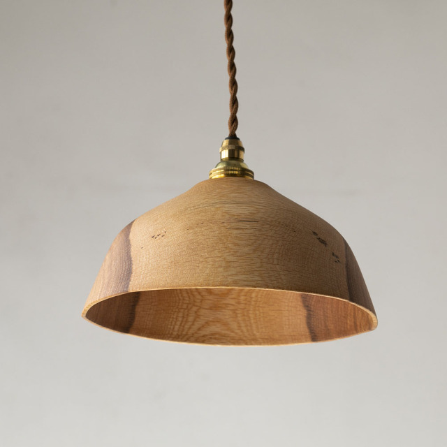 生木挽きのランプシェード・中サイズ【アベマキ】｜木もの NAKAYA 中矢