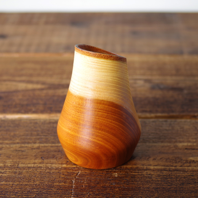 生木挽きの花器 ＜ケヤキ＞（K1903） ｜ つくり手 木ものNAKAYA