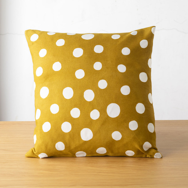 激レア！ ドンケツ クッションカバー 3枚セット 孤月組 朔組 三船 華月組 型染めのクッションカバー＜水玉＞ 綿平織（グログラン） | 山内武志