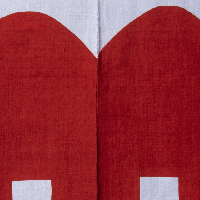 のれん 赤富士十二支 職人が創る本物志向のれん麻100％の高級品