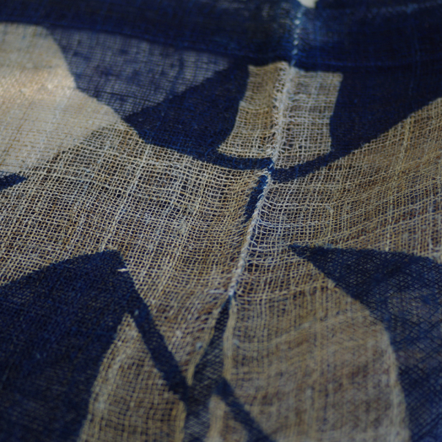 藍染めののれん（ざっくり麻） ＜竹葉（ちくは）＞ ｜山内武志さん