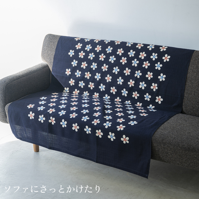 型染めのマルチクロス＜小菊唐草＞ ｜山内武志さん（山内染色工房