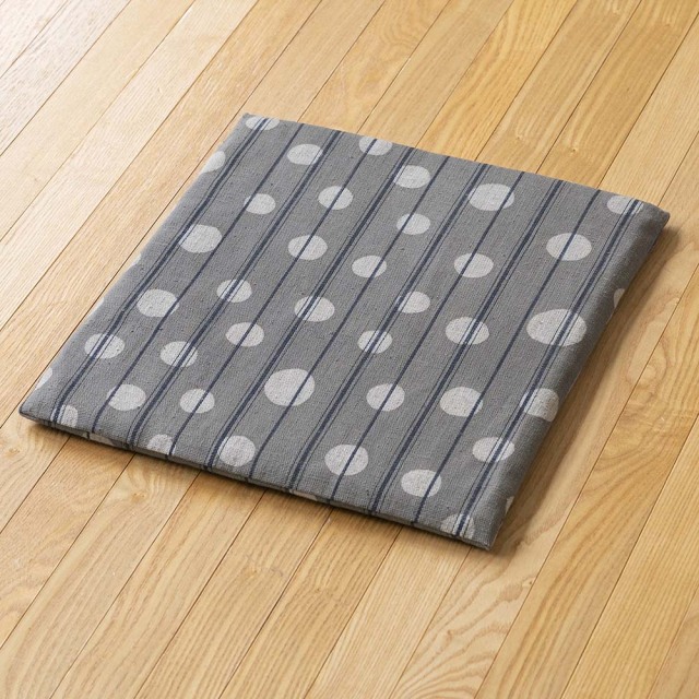 【小・縞布】型染めの椅子敷き＜水玉＞｜山内武志さん（山内染色工房／アトリエぬいや） 静岡県浜松市 チェアマット