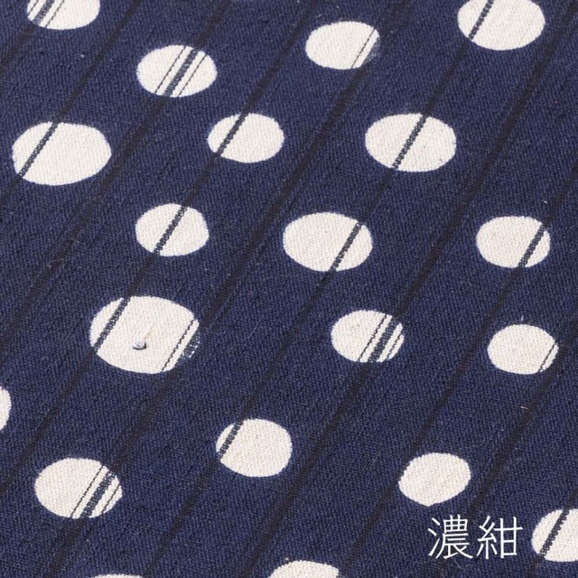 型染めの椅子敷き（小）＜水玉（縞布）＞／ 山内武志さん（山内染色