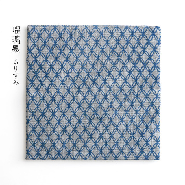 【大】型染めの椅子敷き＜変わり七宝＞綿スラブ｜山内武志さん（山内染色工房／アトリエぬいや） 静岡県浜松市 チェアマット