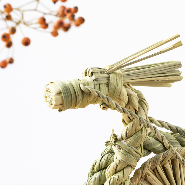 南信州の藁 しめ飾り ＜福縄（大／小）＞｜長野県 藁細工 わら細工 手