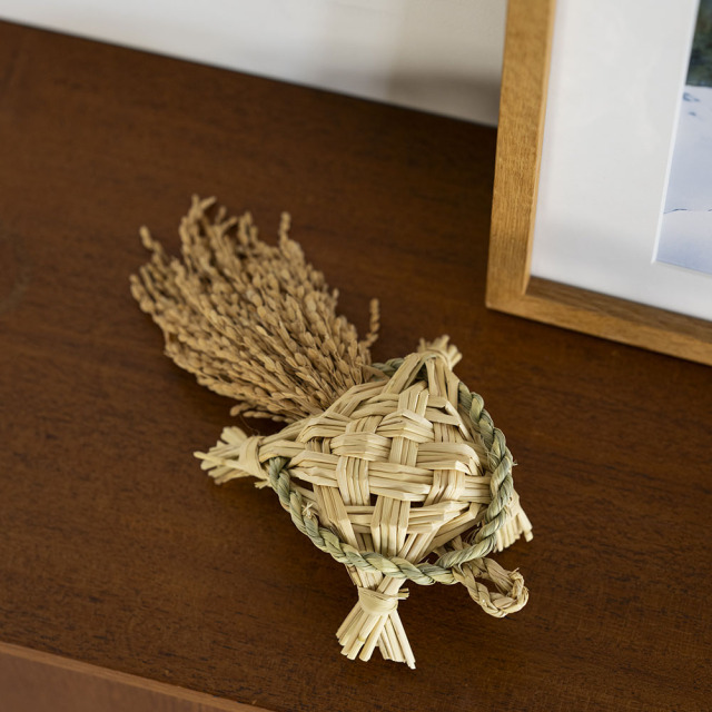 南信州の藁細工 しめ飾り ＜祝亀（いわいがめ）＞｜長野県 藁細工 わら