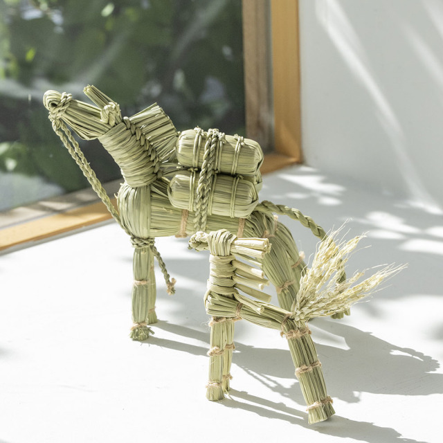 南信州の藁細工 しめ飾り ＜干支・万馬奔騰（ばんばほんとう）＞午