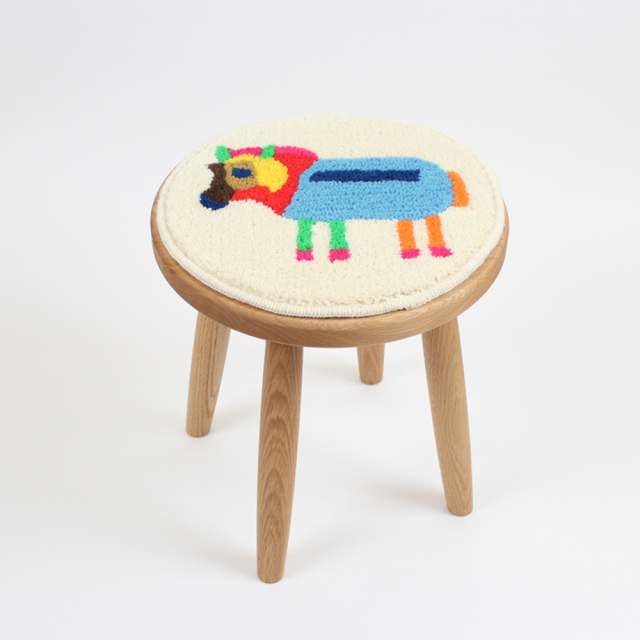 無垢材のスツール（山桜・楢） [ゆかしな｜LFC（愛知県）] ミニ