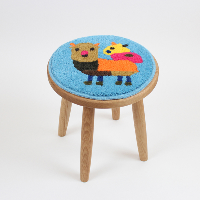 無垢材のスツール（山桜・楢） [ゆかしな｜LFC（愛知県）] ミニ