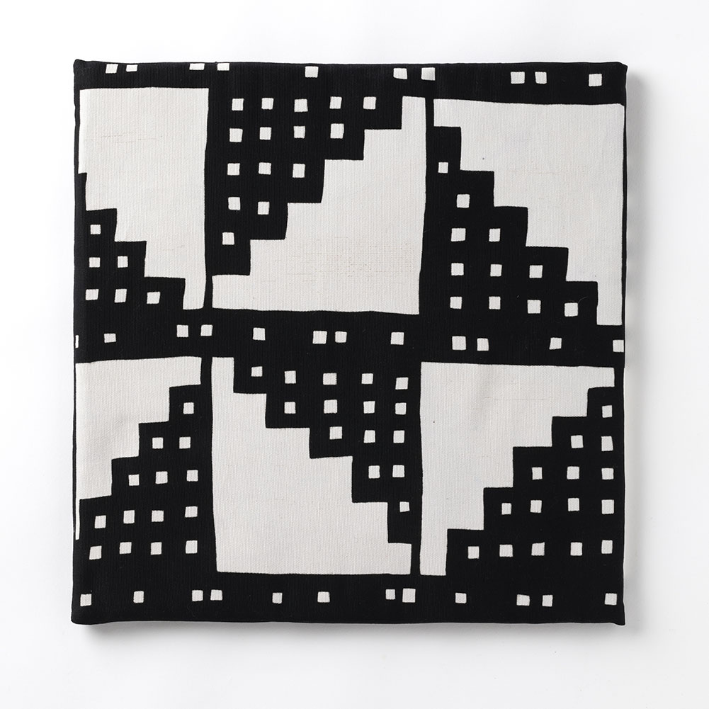 【大】型染めの椅子敷き＜風車・マリヴロン・籠目＞綿平織（グログラン）｜山内武志さん（山内染色工房／アトリエぬいや） 静岡県浜松市 チェアマット