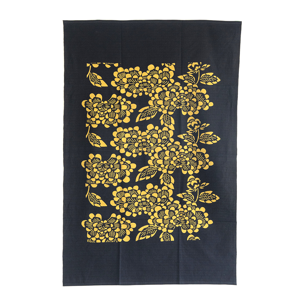 型染めのマルチクロス ＜牡丹＞｜山内武志さん（山内染色工房・アトリエぬいや）マルチクロス・テーブルクロス・スロー