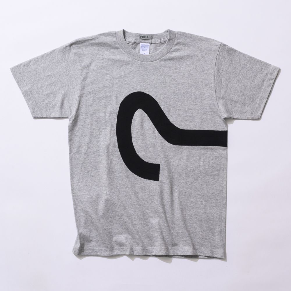 原明子 アートなTシャツ【M】（杢グレー）｜［Pop-Up Studio（静岡県）] ポップ アップリケ モダンアート　