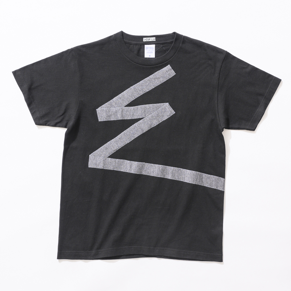 原明子 アートなTシャツM（ブラック）［Pop-Up Studio（静岡県