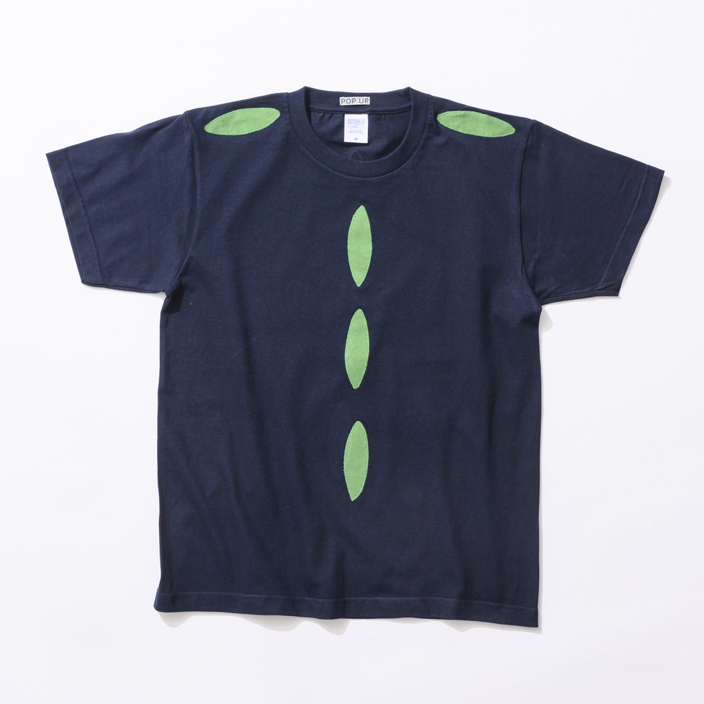 原明子 アートなTシャツM（ネイビー）［Pop-Up Studio（静岡県