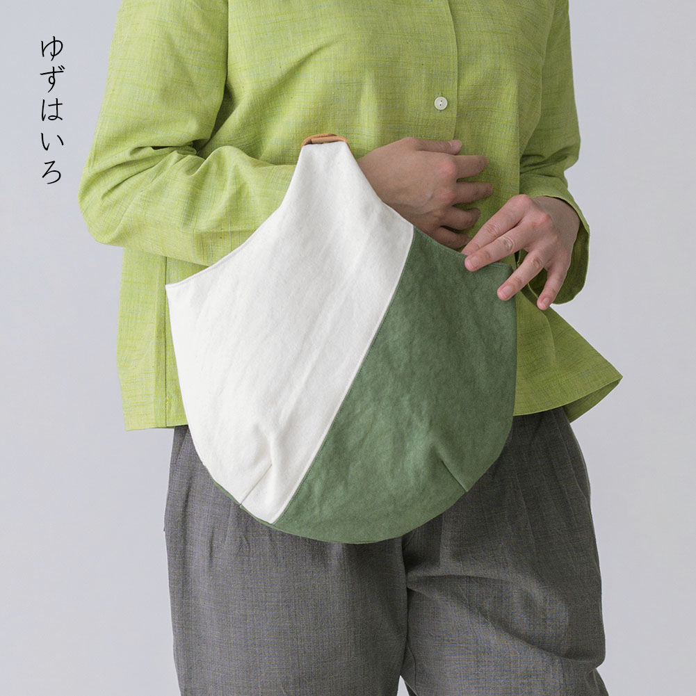手染め帆布のワンハンドルバッグ