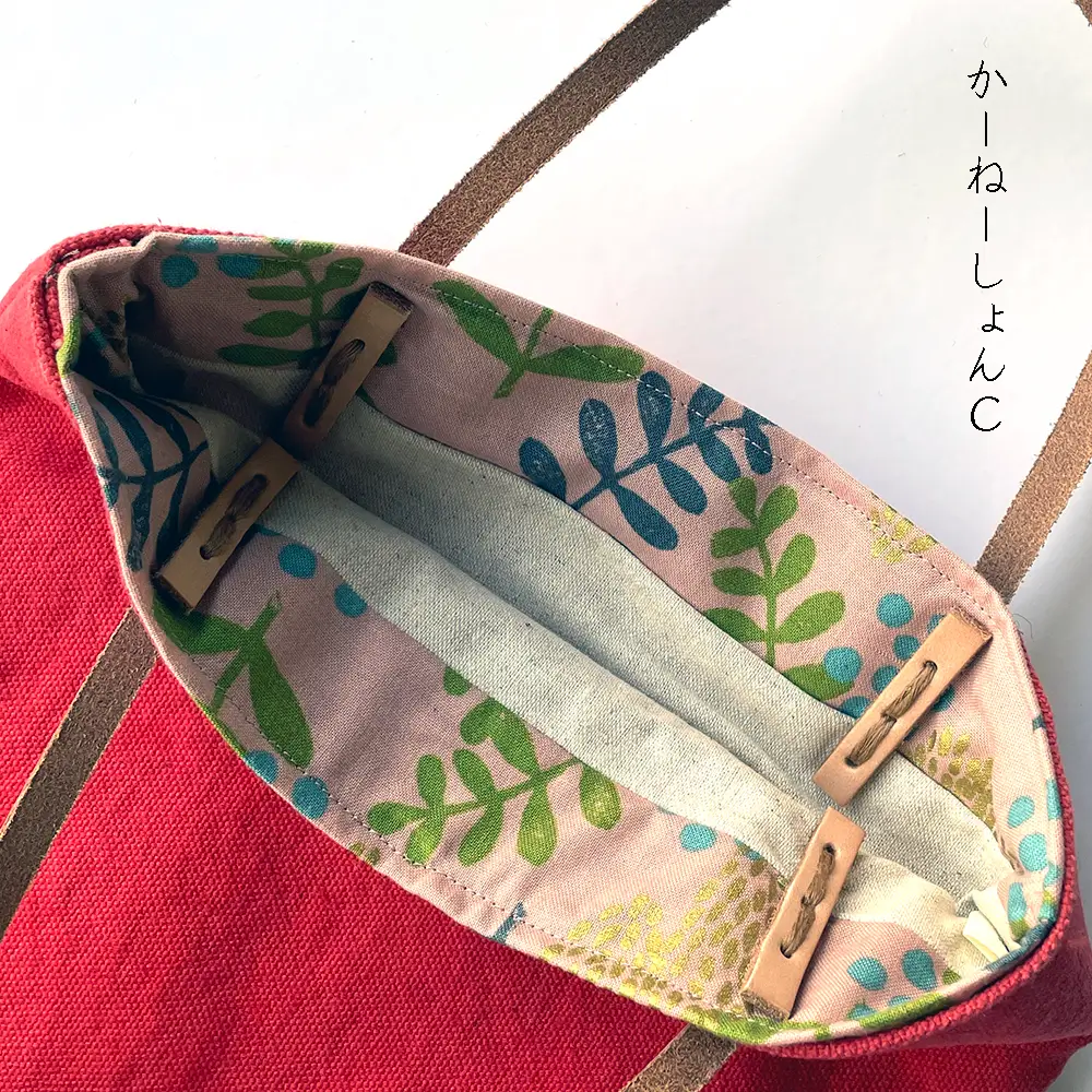 手染め帆布のすくえあバッグ