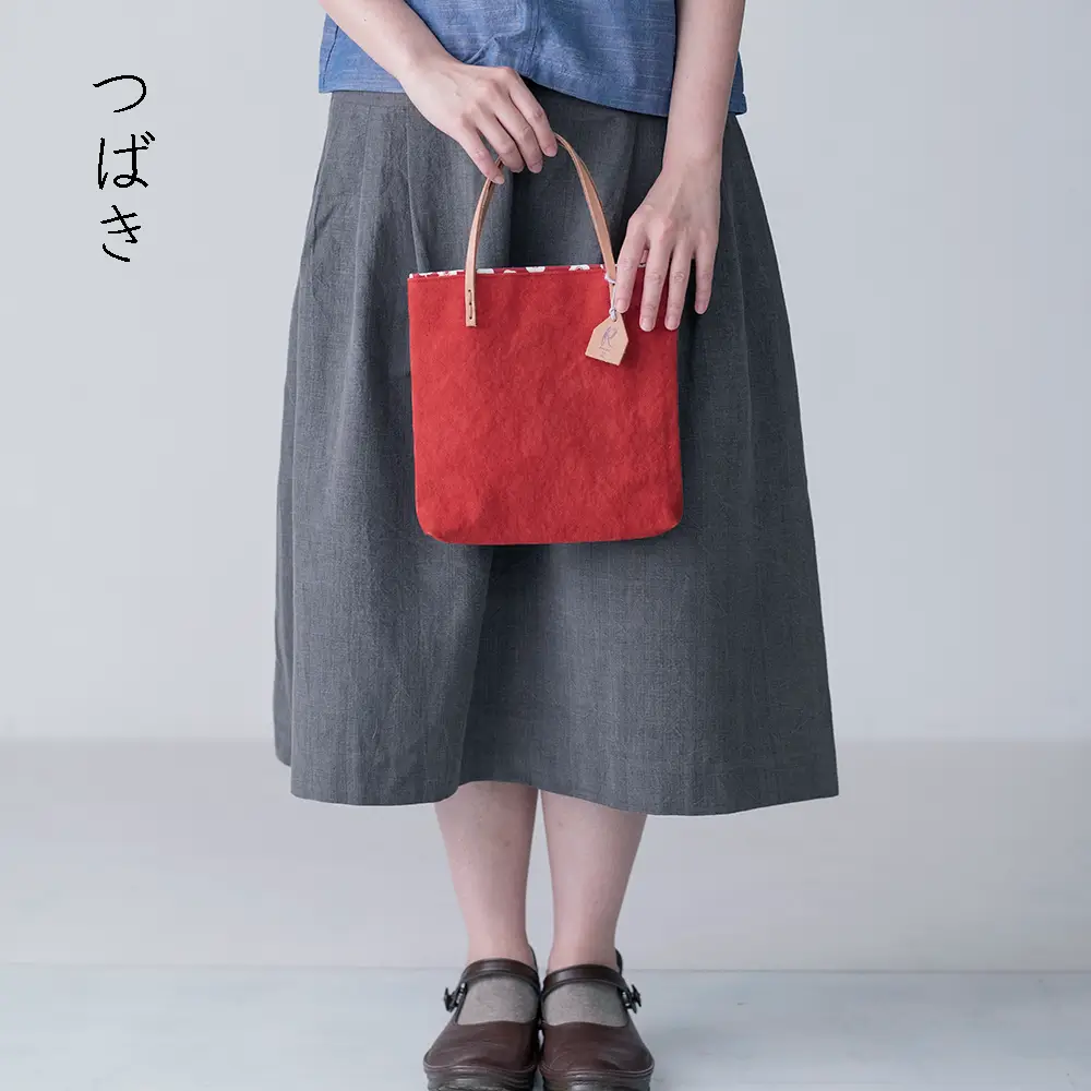 手染め帆布のすくえあバッグ