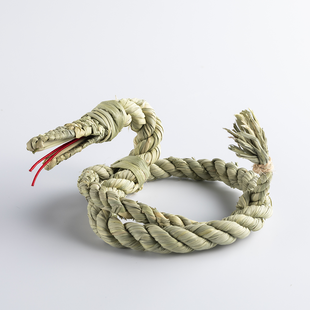 南信州の藁細工 しめ飾り ＜干支・ 巳 蜷局（とぐろ）＞｜長野県 藁