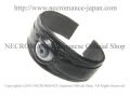【数量限定 ご予約受付中】【ネクロマンス NECROMANCE】 ワイドレザー義眼バングル Wide Leather Eye Bangle ＜ブルー/Blue/青＞ 目玉 革