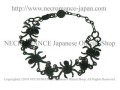 【ネクロマンス NECROMANCE】 ラインストーン スパイダーブレスレット Rhinestone Spider Bracelet ＜ブラック/Black/黒＞ 蜘蛛