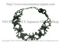 【ネクロマンス NECROMANCE】 ラインストーン スパイダーブレスレット Rhinestone Spider Bracelet ＜パープル/Purple/紫＞ 蜘蛛