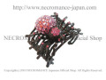 【ネクロマンス NECROMANCE】 ピンクスパイダーブラックカフブレスレット Pink Spider Black Cuff Bracelet ＜ピンク/Pink/桃色＞ 蜘蛛