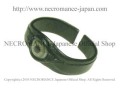 【数量限定 ご予約受付中】【ネクロマンス NECROMANCE】 レザー義眼バングル Leather Eye Bangle ＜グレー/Gray/灰色＞ 目玉 革