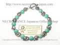 【ネクロマンス NECROMANCE】 ターコイズ スカルブレスレット Turquoise Skull Bracelet トルコ石 骸骨