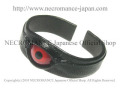 【数量限定 ご予約受付中】【ネクロマンス NECROMANCE】 レザー義眼バングル Leather Eye Bangle ＜ヴァンパイア レッド/Vampire Red/赤＞ 目玉 吸血鬼 革