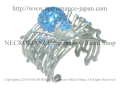 【ネクロマンス NECROMANCE】 スパイダーカフブレスレット Spider Cuff Bracelet ＜ブルー/Blue/青＞ 蜘蛛