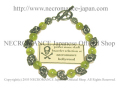 【ネクロマンス NECROMANCE】 ペリドット スカルブレスレット Peridot Skull Bracelet  骸骨